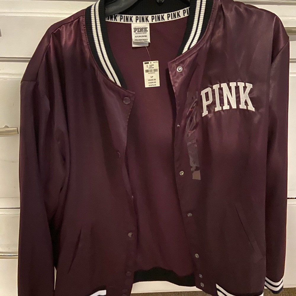 NWT Pink Varsity jacket